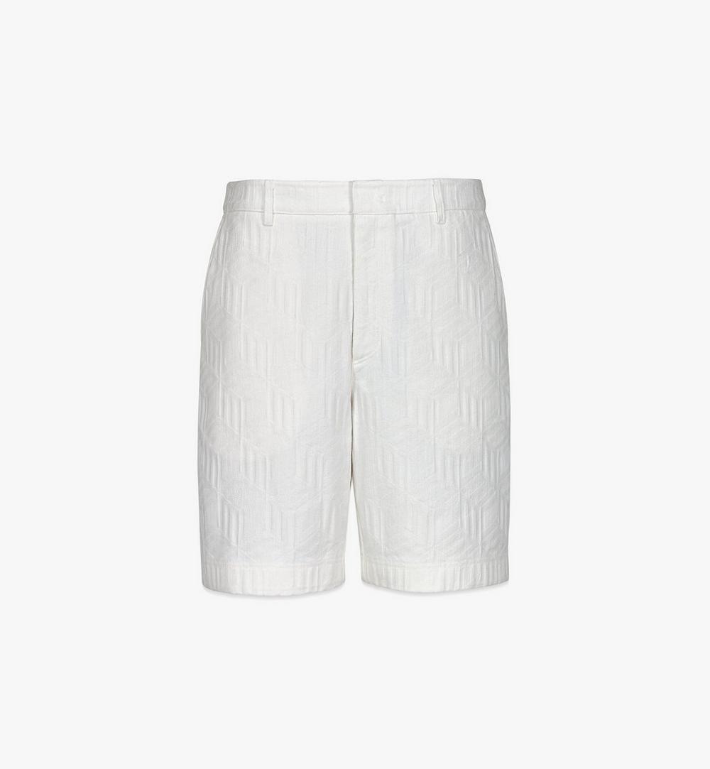 Men’s Cubic Jacquard Denim Shorts 1